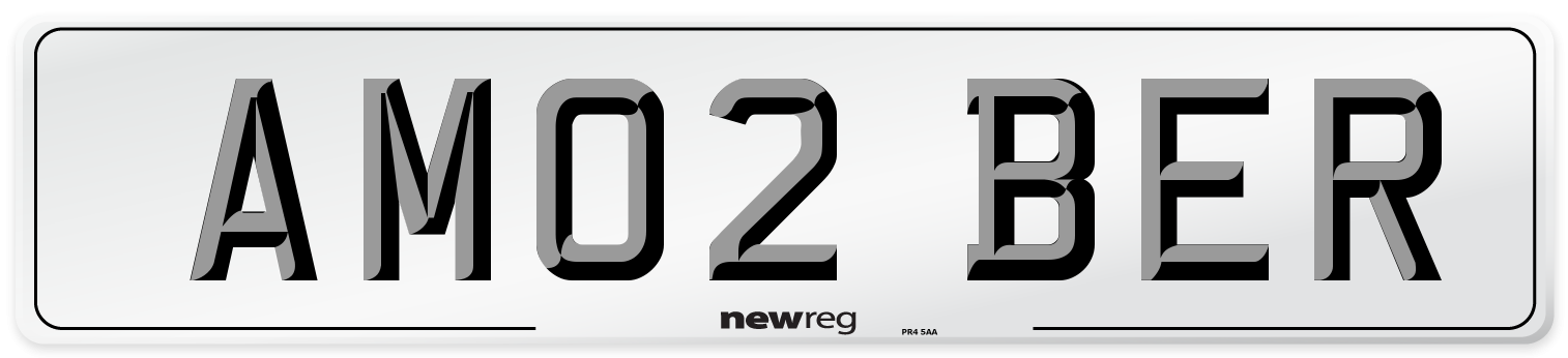 AM02 BER Number Plate from New Reg